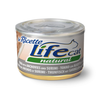 LifeCat "Le Ricette" тунець з анчоусами та сурімі 150 г 102331