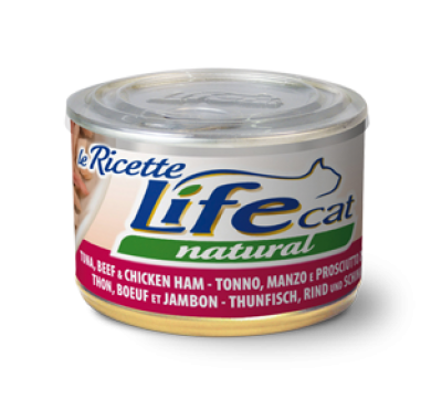 LifeCat (Лайф Кет) "Le Ricette" тунець з яловичиною та шинкою 150 г