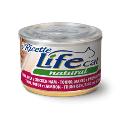 LifeCat "Le Ricette" тунець з яловичиною та шинкою 150 г