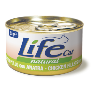 LifeCat філе курки з качкою 85 г 110131