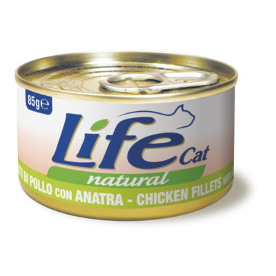 LifeCat філе курки з качкою 85 г 110131