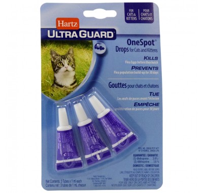 HartzHartz (Хартц) UltraGuard OneSpot краплі для котів від яєць бліх та їх личинок, 1 піпетка