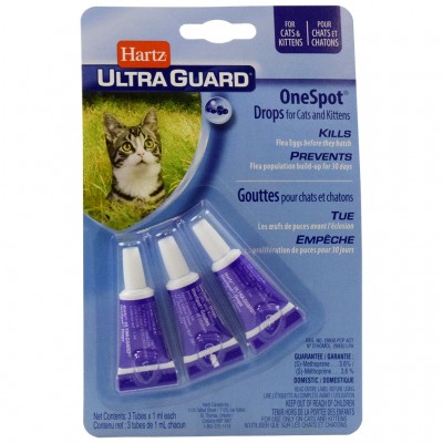 HartzHartz (Хартц) UltraGuard OneSpot краплі для котів від яєць бліх та їх личинок, 1 піпетка