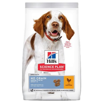 Hills SP No Grain Adult Medium Chicken Беззерновий сухий корм для собак середніх порід з куркою