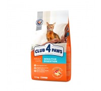 Club 4 Paws Premium Полнорационный сухой корм для взрослых кошек с чувствительным пищеварением 14 кг