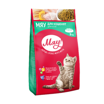 Мяу для котят с курицей 3 кг