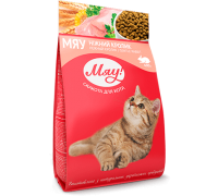 Мяу кролик сухой корм для взрослых кошек 11 кг