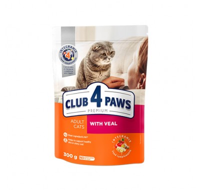 Club 4 Paws Premium сухой корм для взрослых кошек с телятиной 14 кг