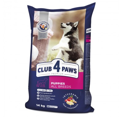 Club 4 Paws Premium сухий корм для цуценят всіх порід з високим вмістом курки 14 кг