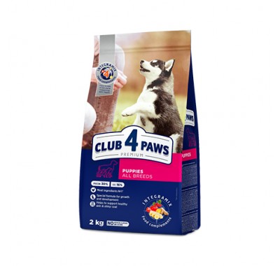 Club 4 Paws Premium сухий корм для цуценят всіх порід з високим вмістом курки 2 кг