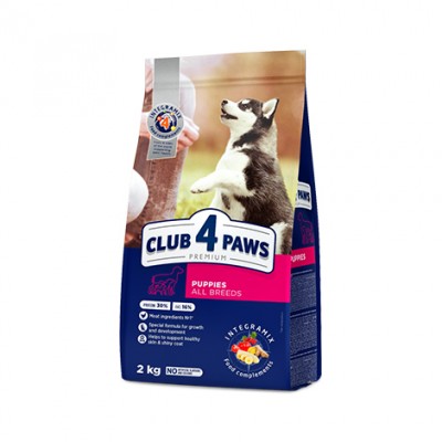 Club 4 Paws Premium сухий корм для цуценят всіх порід з високим вмістом курки 2 кг