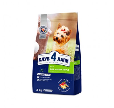 Club 4 Paws Premium сухий корм для дорослих собак малих порід курка 400 г
