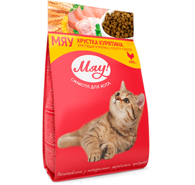 Мяу курица сухой корм для взрослых кошек 14 кг
