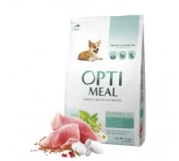 Optimeal Корм для щенков всех пород с индейкой 4 кг