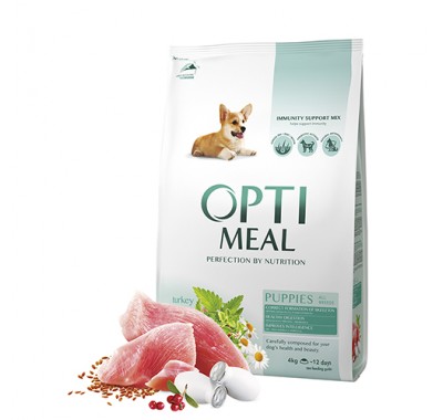 Optimeal Корм для щенков всех пород с индейкой 1,5 кг