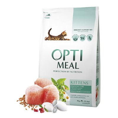 Optimeal корм для кошенят курка 4 кг