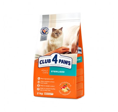 Club 4 Paws Premium Повнораціонний сухий корм для дорослих стерилізованих кішок 14 кг