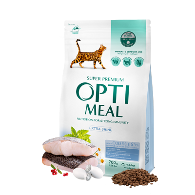 Optimeal корм для дорослих кішок з тріскою 10 кг