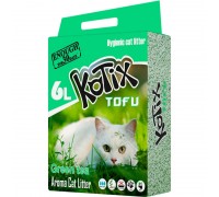 Соєвий наповнювач для котячого лотка на основі тофу KOTIX TOFU Green Tea 6 л
