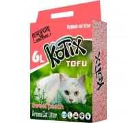 Соєвий наповнювач для котячого лотка на основі тофу KOTIX TOFU Honey Peach 6 л