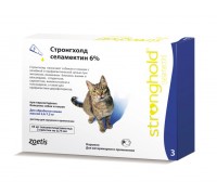 Стронгхолд краплі від бліх, вушних та коростяних кліщів, гельмінтів для кішок вагою від 2,6 до 7,5 кг, 1 піпетка