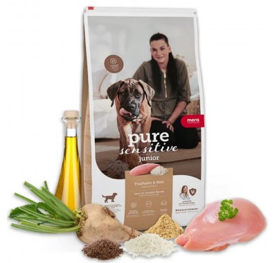 Сухой корм Mera Pure Sensitive Junior Truthan & Reis для щенков с индейкой и рисом 1 кг 56981 