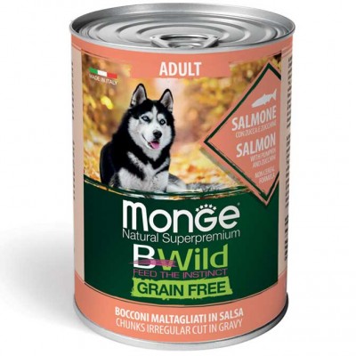 Вологий корм для собак Monge Dog Wet Adult лосось, гарбуз та цукіні 400 г 70012621