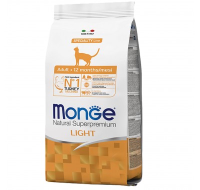 Сухий корм для кішок Monge Cat Light з індичкою 1,5 кг 70005548