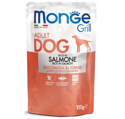 Вологий корм для собак Monge Dog Grill з лососем 100 г 70013123