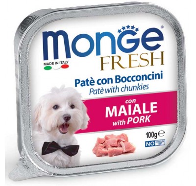 Вологий корм Monge Dog Fresh зі свининою 100 г 70013093