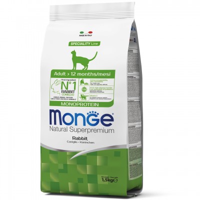 Сухий корм для кішок Monge Cat Adult з кроликом 1,5 кг 70011945
