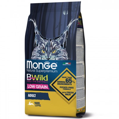 Сухий корм для кішок Monge Cat Bwild Low Grain м'ясо зайця 1,5 кг 70012003