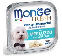 Вологий корм Monge Dog Fresh c тріскою 100 г 70013109
