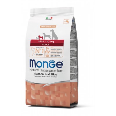 Сухий корм для собак дрібних порід Monge Dog Mini Adult лосось з рисом 7,5 кг 70011587