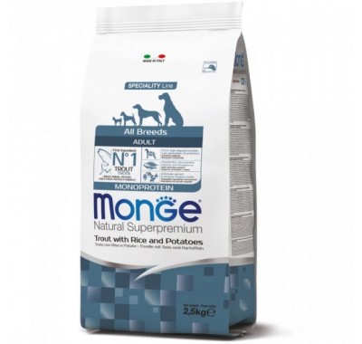 Сухий корм для собак Monge Dog All breeds Adult форель 2,5 кг 70011334