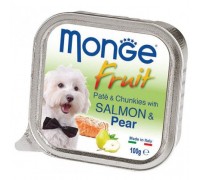 Вологий корм для собак Monge Dog Fruit з лососем та грушею 100 г 70013246