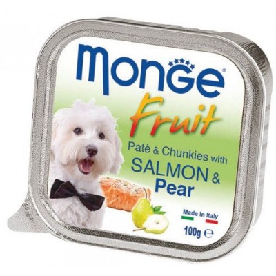 Вологий корм для собак Monge Dog Fruit з лососем та грушею 100 г 70013246