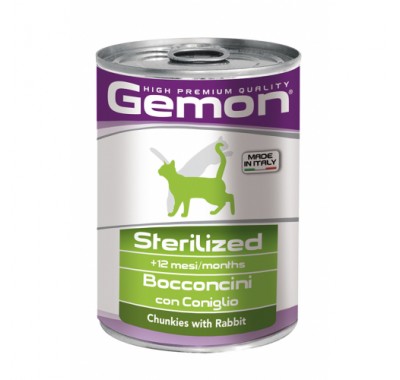 Вологий корм Gemon Cat Wet Sterilised кролик 415 г 70300711