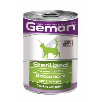 Вологий корм Gemon Cat Wet Sterilised кролик 415 г 70300711