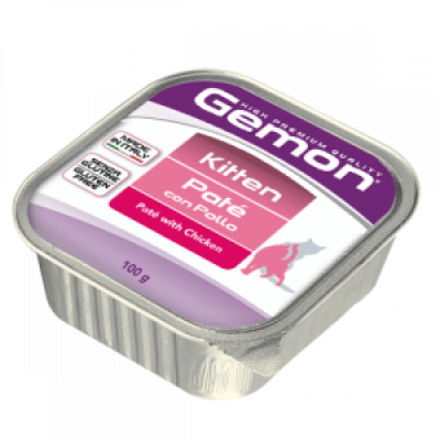 Вологий корм Gemon Cat Wet Kitten паштет з куркою 100 г 70300803