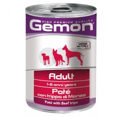 Вологий корм Gemon Dog Wet Adult паштет з яловичим рубцем 400 г 70387804
