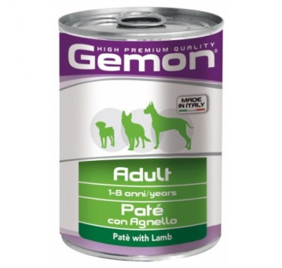 Влажный корм Gemon Dog Wet Adult паштет с ягненком 400 г 70387811