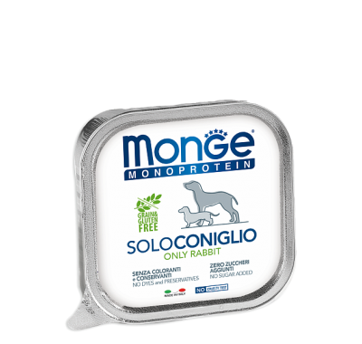 Вологий корм для собак Monge Dog Solo 100% кролик 150 г 70014205