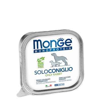 Вологий корм для собак Monge Dog Solo 100% кролик 150 г 70014205