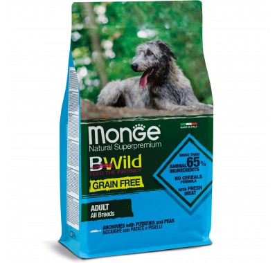 Сухий корм для собак усіх порід Monge Dog Bwild Gr. Free анчоус 2,5 кг 70004701