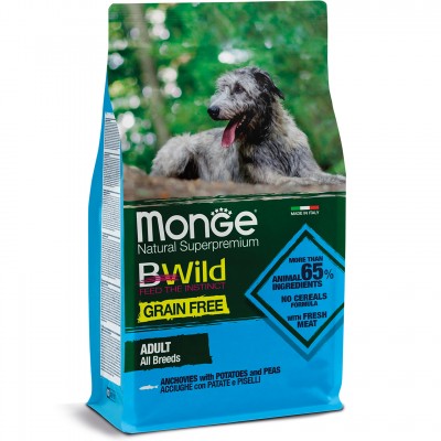 Сухий корм для собак усіх порід Monge Dog Bwild Gr. Free анчоус 2,5 кг 70004701
