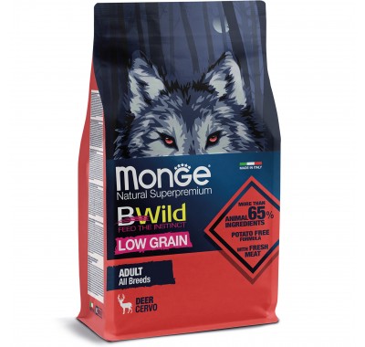 Сухий корм для собак Monge Dog Bwild Low Grain оленина 2,5 кг 70011983