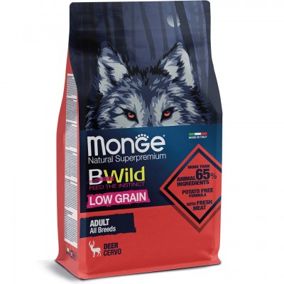 Сухий корм для собак Monge Dog Bwild Low Grain оленина 2,5 кг 70011983