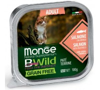 Вологий корм MONGE CAT BWILD GR.FREE WET Adult лосось з овочами 100 г 70012881