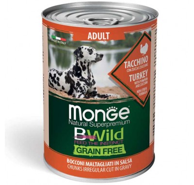 Вологий корм для собак Monge Dog Wet Adult індичка, гарбуз та цукіні 400 г 70012645